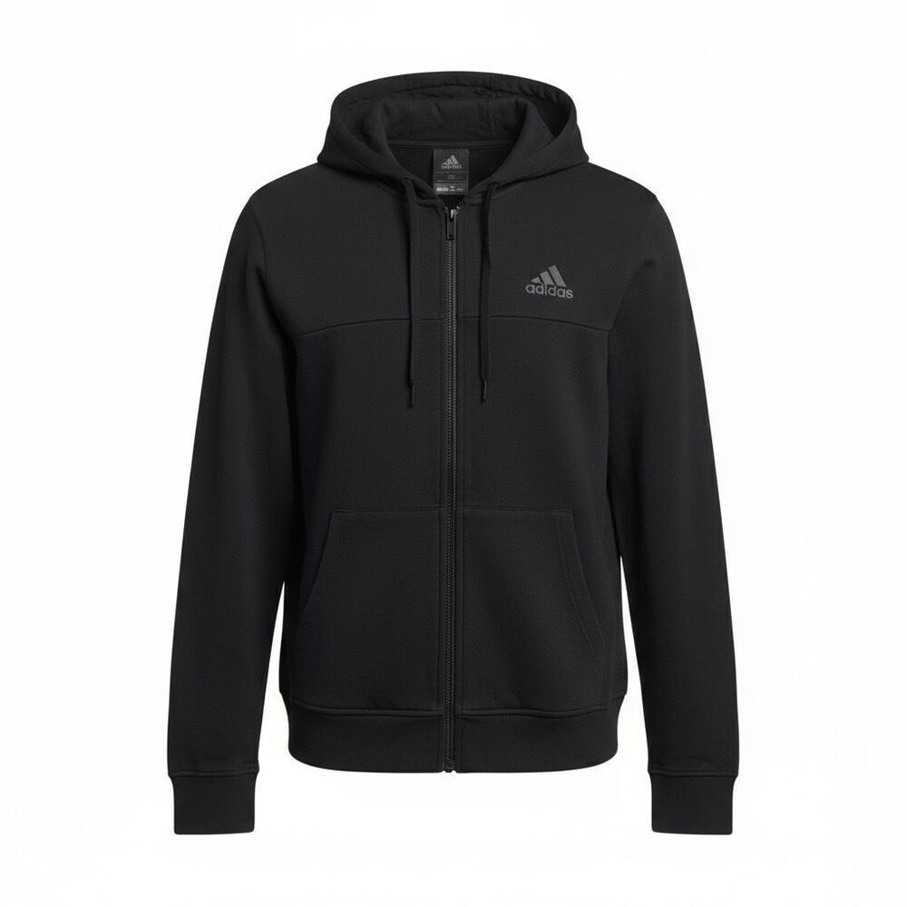 Adidas Performance Full Zip Hoodie Sweatshirt Black Size Large